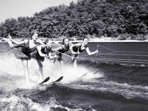 Water skiers on the Ozarks
